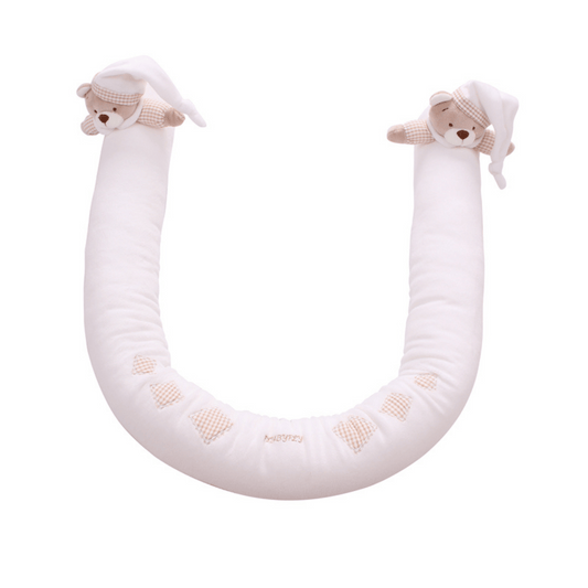 3D Bear U-Shaped Long Bolster (Beige)