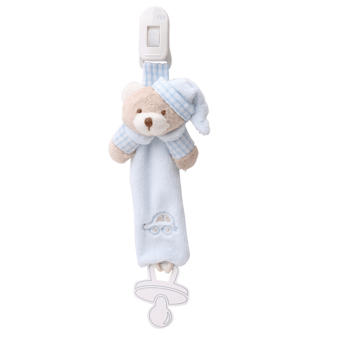 Bear Pacifier Clip Blue FLYBYFLY SINGAPORE bear-pacifier-clip-blue-flybyfly-singapore