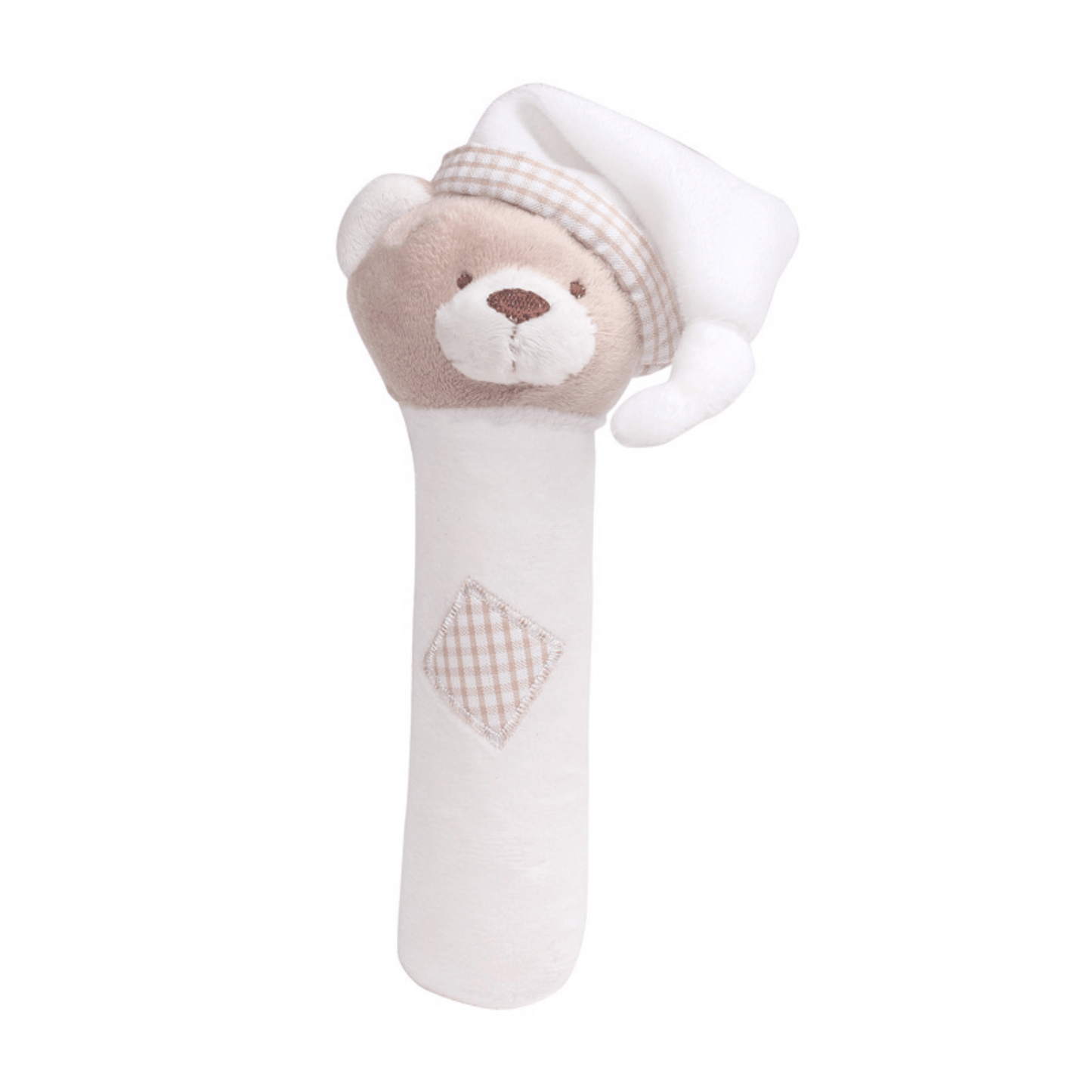 Bear Squeaky Rattle (Beige)