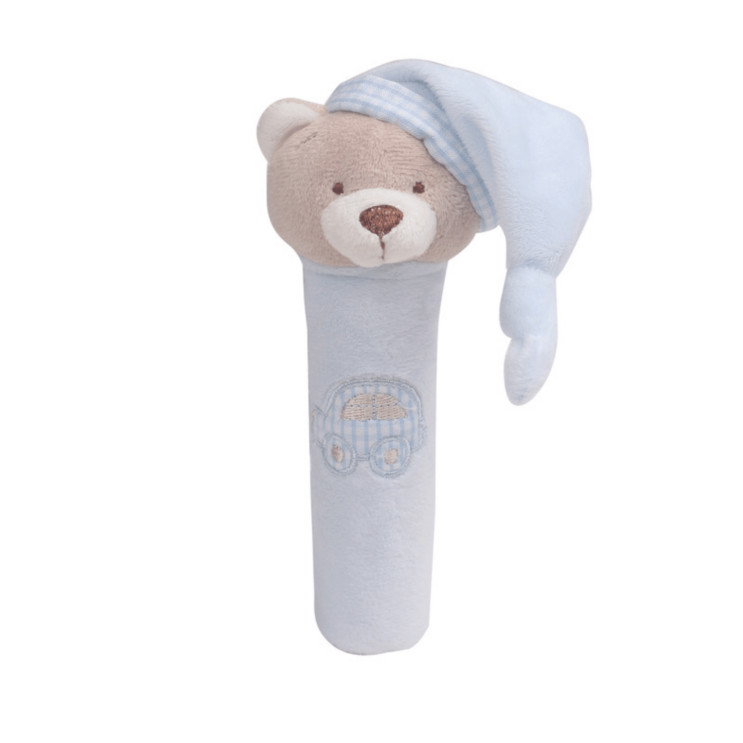 Bear Squeaky Rattle (Blue)