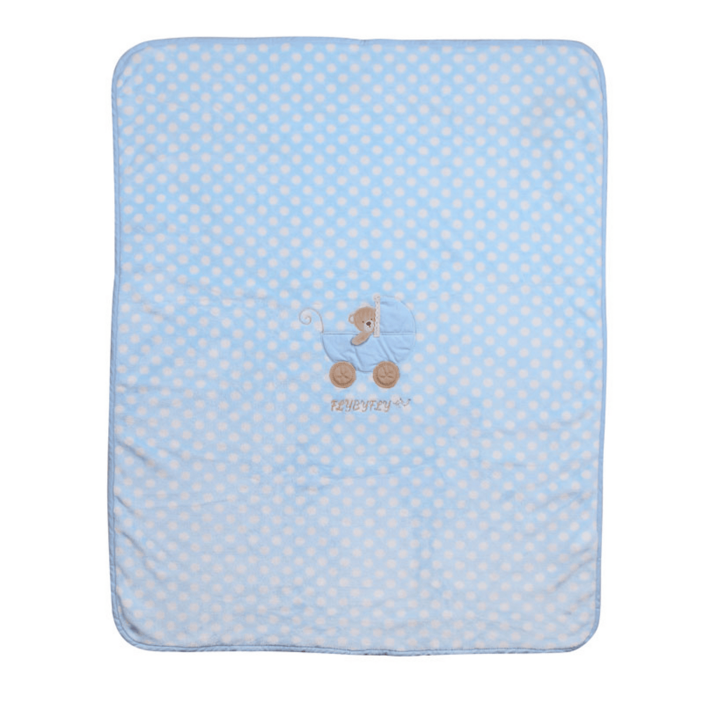 Luxe Polka Dot Kids Blanket (Blue)