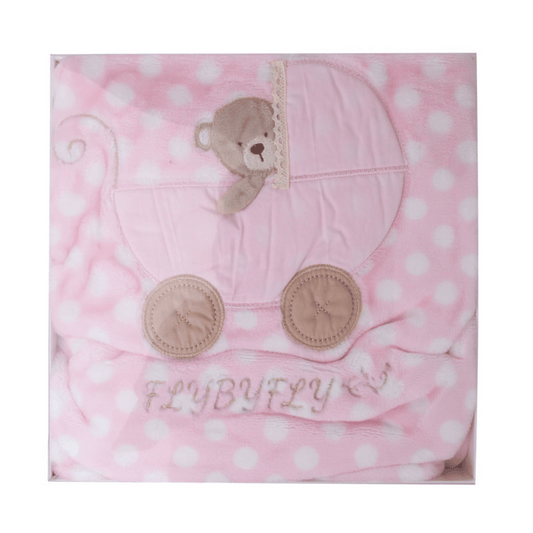 Luxe Polka Dot Kids Blanket (Pink)